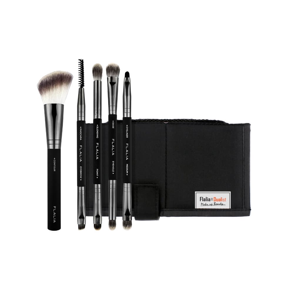 _FLALIA_ DUALIST Portable Makeup Brush Set